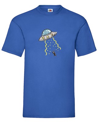 FRUIT OF THE LOOM T-shirt με στάμπα K5522 ΜΠΛΕ ΡΟΥΑ